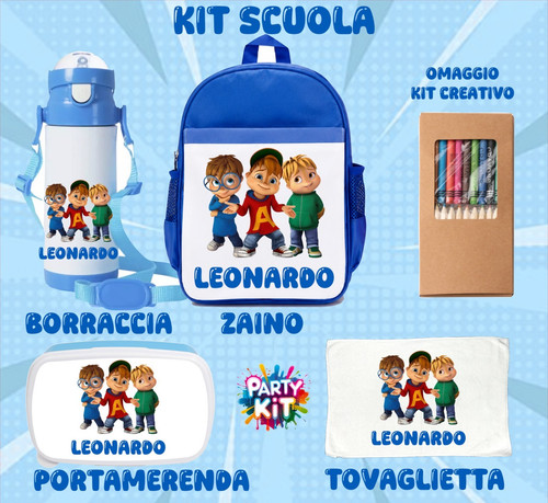 Kit scuola zaino borraccia - kit,