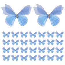 30Pcs Farfalle Blu 1.2"x1.8"