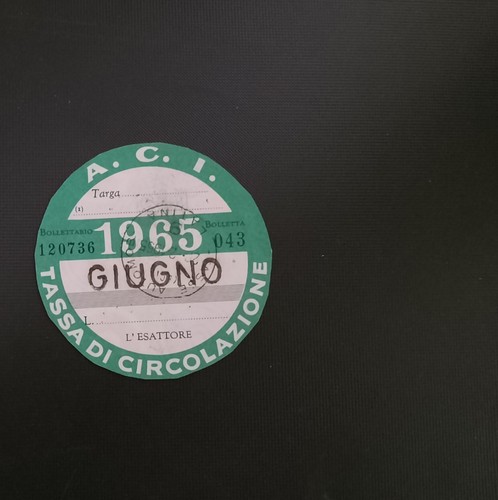 Bollo auto aci - 1, vintage