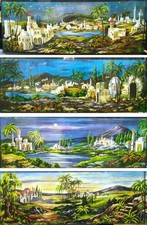 Scenario Arabo per Presepe Cm 50x140 - Scena Palestinese Modello a Scelta