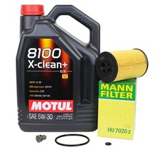 Filtro olio Mann + 5 l 5 W-30 per Audi A3 A4 A6 Q3 Q5 Seat Skoda VW Golf 1.6 2.0 TDI