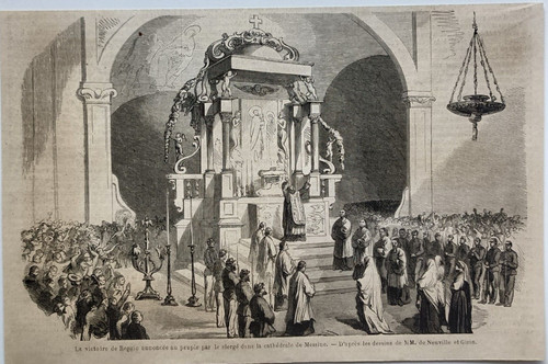 Stampa antica 1860 messina - stampa,