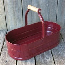 Cesto con manico in legno