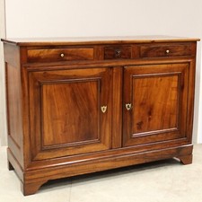 CREDENZA Luigi Filippo - IN NOCE - EPOCA 800 - RESTAURATA