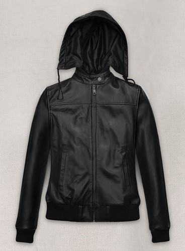 Bomber nero ecopelle con - in,