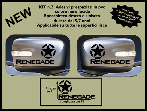Adesivi jeep renegade con - adesivi,