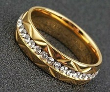 SCONTATO: Anello FEDE/ETERNITY mm-6 BRILLANTI-FANCY TRIPLA A,ORO GIALLO/PLATINO!