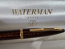 🔴 WATERMAN penna sfera Carene Deluxe lacca marmorizzata profili dorati