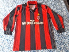 MAGLIA SHIRT VINTAGE FOOTBALL CALCIO MILAN HOME MEDIOLANUM N°9 BANCARELLA STADIO