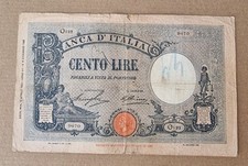 CENTO 100 LIRE BARBETTI GRANDE B AZZURRINO DECRETO 12/04/1929 REGNO D'ITALIA