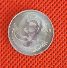1969: Repubblica Italiana Moneta 5 Lire "DELFINO" (1946/2001) con '1' capovol...