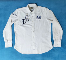 Camicia La Martina cotone bianco tutta ricamata Taglia XL