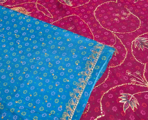 Sushila sari vintage blu - sushila,