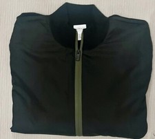 Maglione Con Zip Armani Collection Due Tessuti Diversi Colore Nero Inserti Verde