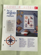 Schema punto croce Per un angolo marinaro faro ancora timone bandiera