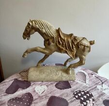 Statua Cavallo Ceramica Paolo Marioni. 31x50 cm. Scultura Equestre