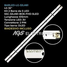 KIT 2 BARRE STRIP 5 LED TV LG