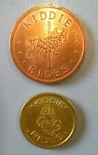 2 Gettoni Vintage KIDDIE RIDE  Giostra Cavallini DEDEM LGI TECNOTRON Ottimi RARI