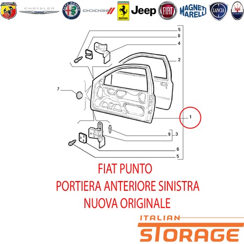 Fiat punto porta portiera - punto,