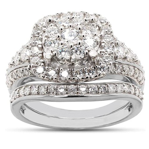 25ct moissanite doppio halo - moissanite,