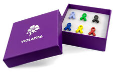 Set di spille in metallo a forma di nastro colorato - serie VIOLA1956 - 017