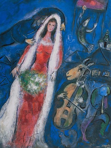 Chagall sposa stampa su - chagall,
