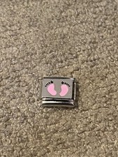 Charm argento impronte rosa - argento,