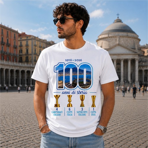 Shirt unisex napoli 100 anni - t-shirt,
