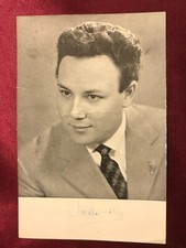 Autografo originale CLAUDIO VILLA (†1987)-Cantante/Attore- Grand Prix Eurovision