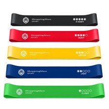 Set di Fasce Bande Elastiche Fitness Yoga Pilates Riabilitazione Resistenza 