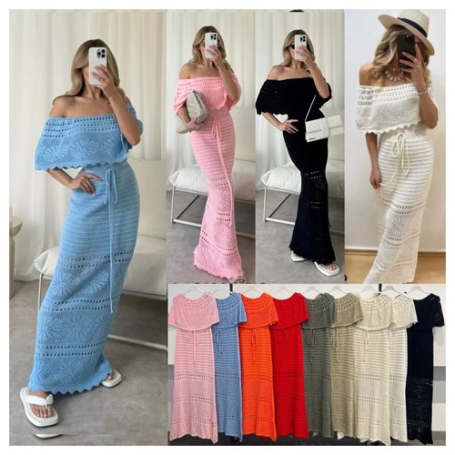 Vestito donna uncinetto - , spalle