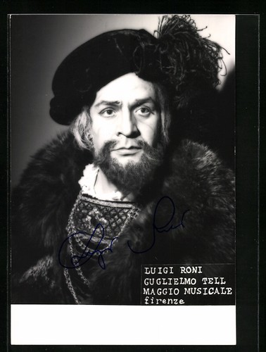 Cartolina cantante lirico