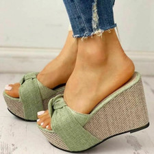 Sandali donna infradito zeppa