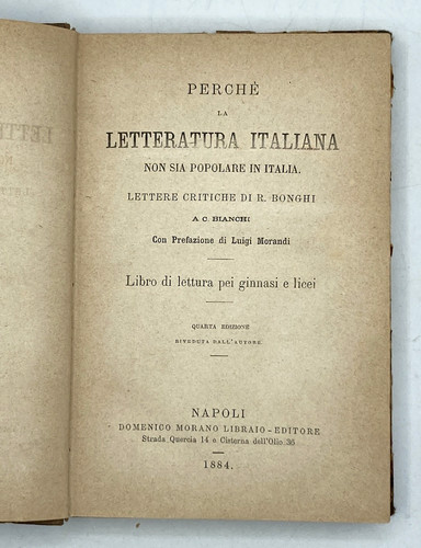 Perche letteratura italiana - perche, la