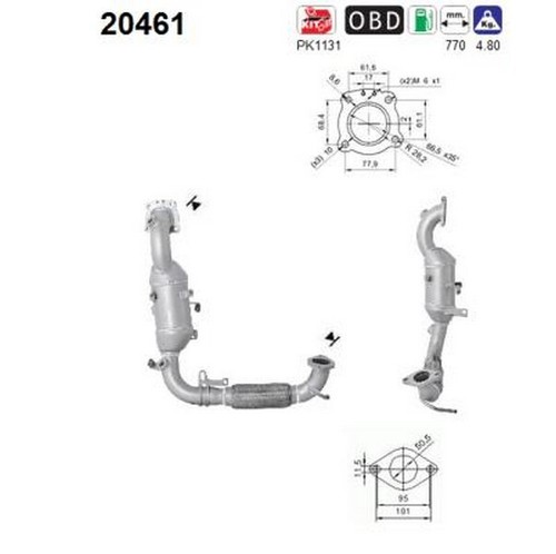 100 catalizzatore per - kw, cv