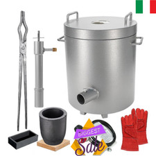 Forno di fusione a propano da 12 kg Forno a gas per metalli Crogiolo in grafite