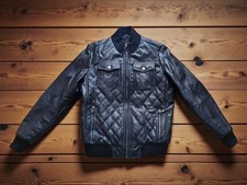 Giacca In Vera Pelle Kaporal M Nera Bomber TONYH13M6 Moto Harley Davidson Chop