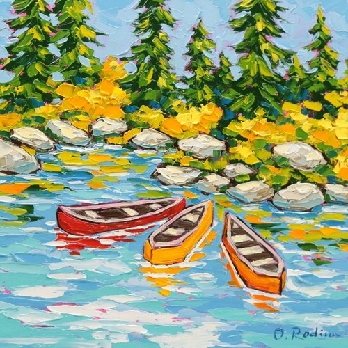 Quadro canoa originale tre