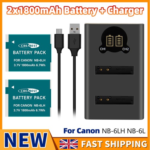 6lh batteria - 2x, nb-6lh