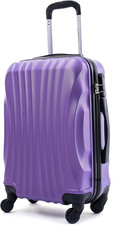 Valigia Easyjet 45X36X20 Cm Trolley Bagaglio a Mano in ABS 4 Ruote (Viola, 3037 