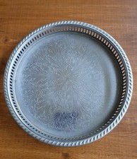 Vassoio tondo placcato argento