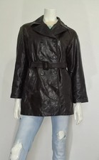 Giacca Santacroce Firenze vera pelle w28 tg 42 marrone jacket leather T464