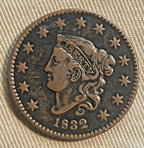1832 testa coronetta - 1832, di