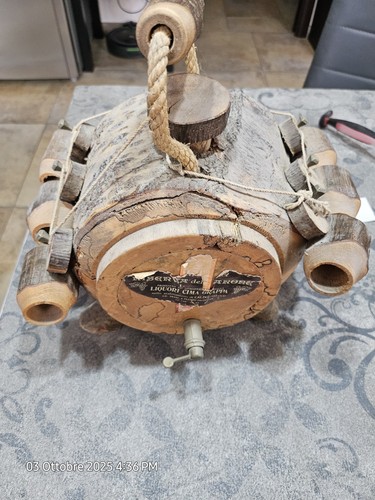 Borraccia vintage legno con - borraccia,