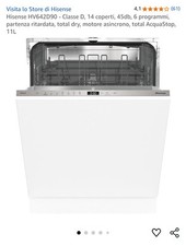 HV642D90  Classe D 14 coperti 45db 6 programmi partenza ritardata total dry