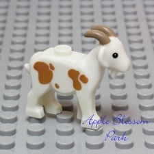 NUOVO Lego Little White Farm GOAT - Minifigure Taglia Fienile Animale Pet con Corna 7189