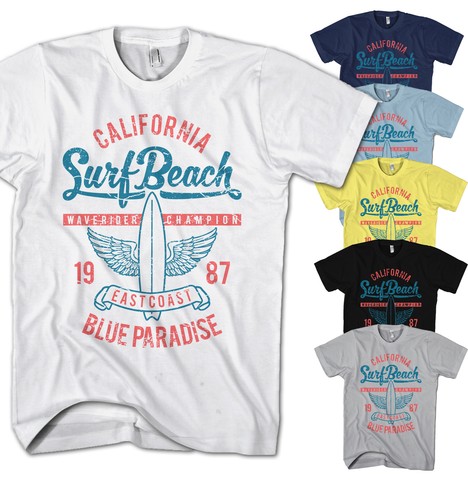Shirt uomo california surf - t-shirt,