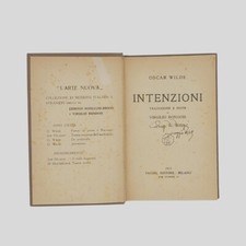 Libro Oscar Wilde Intenzioni 1919