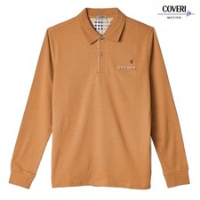 Polo Uomo a Manica Lunga con Tasca Taschino Caldo Cotone Felpato M L XL XXL 3XL