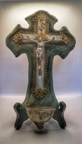 Bénitier religieux metal - religieux,